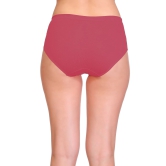 Sona Comfortable 1400 Cotton Plain Inner Elastic Hipster Plus Size Maroon Panties-S / Maroon