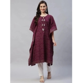 miravan - Magenta Cotton Womens Kaftan Kurti ( Pack of 1 ) - None