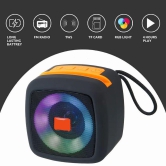 VEhop Speaker with Light 10 W Bluetooth Speaker Bluetooth v5.0 with USB,SD card Slot Playback Time 8 hrs Assorted - Assorted