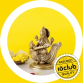 Ma Saraswati Brass Idol | 100% Pure Brass | Antique Finish