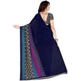 LEELAVATI - Blue Georgette Saree With Blouse Piece ( Pack of 2 ) - Blue