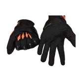 ZAYSOO Full Fingers Nylon Riding Gloves ( Pair of 1 ) - M