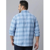 instaFab - Light Blue Cotton Oversized Fit Mens Casual Shirt ( Pack of 1 ) - None