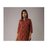 MAUKA - Green Cotton Womens Shirt Style Kurti ( Pack of 1 ) - None