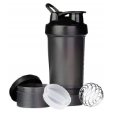 OMLITE - Plastic Black 700 mL Shaker ( Pack of 1 ) - Black