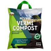 RIVINE Organic Vermicompost Fertilizer Manure For Plants | Organic Vermi Compost Manure Powder - 5 Kg (Pack Of 1)