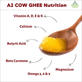 LeOrganics A2 Cow Ghee 1000 Ml | Re-Fill Pack | Curd - Churned | 5 Step Vedic Process | Churning By Bilona Method | Malai Madu Cow - Pure Indian Breed | Free Grazing Cows | GMO Free