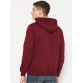 UBX Cotton Blend Hooded Mens Sweatshirt - Maroon ( Pack of 1 ) - None