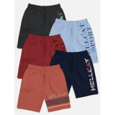 HELLCAT - Multi Color Cotton Blend Boys Shorts ( Pack of 5 ) - None