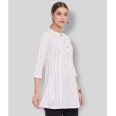 Janasya - White Cotton Womens Tunic ( Pack of 1 ) - 3XL