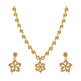 Sukkhi Alloy Golden Traditional Necklaces Set Collar - Golden