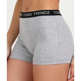 Young trendz Women Boy Short Grey Panty-2XL / Grey