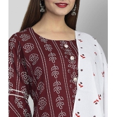 Lee Moda - Maroon Straight Rayon Women's Stitched Salwar Suit ( Pack of 1 ) - XL