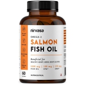 Nirvasa Salmon Fish Oil Softgel Capsule, for Healthy Heart, Brain and Eyes, enriched with Fish Oil 1000mg, EPA 180 mg (1 X 60 Softgel Capsules)