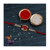 Silver Shine - Red Rakhi Combo ( Pack of 2 ) - None