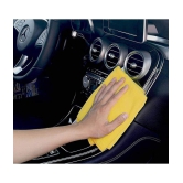 INGENS - Yellow 250 GSM Microfiber Cloth For Automobile ( Pack of 5 )