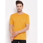 Lycos - Cotton Regular Fit Mustard Mens T-Shirt ( Pack of 1 ) - None