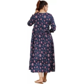 PALANI-HUB Women Maternity/Nursing Nighty  (Blue)