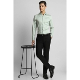 Men Green Slim Fit Formal Full Sleeves Formal Shirt