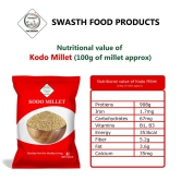 SWASTH Unpolished and Natural Kodo Millet Pack of 5 - 1kg Each (Other Names of Kodo Millet - Koden, Kodra, Varagu, Arikelu, Arika, Harka, Koovaragu, Kodua)