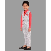 DKGF Fashion - Red Cotton Blend Boys Shirt & Pants ( Pack of 1 ) - None