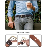 Loopa - Brown 100% Leather Mens Formal Belt ( Pack of 1 ) - None