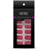 RENEE Stick On Nails MTN 01| 24 Reusable Artificial Fake Nail Set| Lightweight & Long Lasting