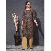 Mamoose Chanderi Self Design Straight Womens Kurti - Black ( Pack of 1 ) - None