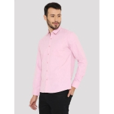 Maharaja Cotton Blend Slim Fit Solids Full Sleeves Mens Casual Shirt - Pink ( Pack of 1 ) - None