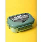 Fresh Green Lunch Set: 1 Spoon, 1 Fork & 1 Box