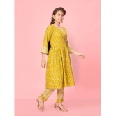 Aarika Yellow Cotton Girls Kurti ( Pack of 1 ) - None