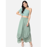 ALL WAYS YOU - Mint Green Georgette Flared Womens Ruffled Palazzos ( Pack of 1 ) - None