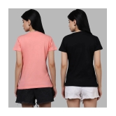 Fabflee - Multicolor Cotton Regular Fit Womens T-Shirt ( Pack of 2 ) - None