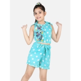 Naughty Ninos - Sea Green Polyester Girls Top With Shorts ( Pack of 1 ) - None