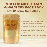 Kaaya Natural Multani Mitti, Basan & Haldi Dry Face Pack