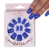 GLOSSY SQUARE NAILS (NAIL KIT INCLUDED)-Blue