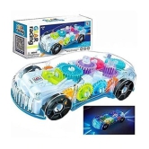 See Thru Concept Racing Car with 3D Flashing Rainbow Color Led Lights Musical Car for Kids Multi Color Plastic CAR