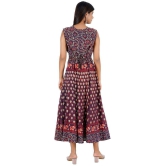 Rangun Cotton Maroon A- line Dress - Single - Free Size