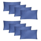 PINDIA Pack of 8 Blue Pillow Cover - Blue