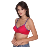 Womens SA-45 Rani Color Padded Non-Wired Seamless T-Shirt Bra with Detachable Straps-32 / B / Pink