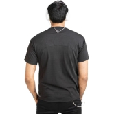 Men Solid Round Neck Polyester Black T-Shirt