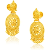 LUV FASHION Golden Chandbalis Earrings ( Pack of 1 ) - Golden