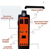 Emergency Portable Inverter with 3 Individual 6 Volt LED Hanging Bulbs