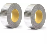 SELF-ADHESIVE INSULATION RESISTANT HIGH TEMPERATURE HEAT REFLECTIVE ALUMINIUM FOIL TAPE ROLL PACK OF 2