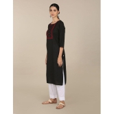 Karigari - Straight Cotton Black Women's Kurti ( Pack of 1 ) - None