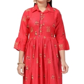 Aarika Red Cotton Girls Kurti ( Pack of 1 ) - None