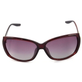 Hrinkar Pink Rectangular Stylish Goggles Red Frame Polarized Sunglasses for Women - HRS436-RD-RD