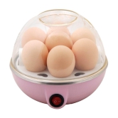 NK STORE Unique Mini Electronic Egg Boiler Poacher and vegetable steamer 7 Egg Cooker(Pink)