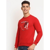 Rodamo  Men Red Printed Sweatshirt