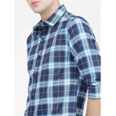 Ketch Cotton Blend Slim Fit Checks Full Sleeves Mens Casual Shirt - Blue ( Pack of 1 ) - None